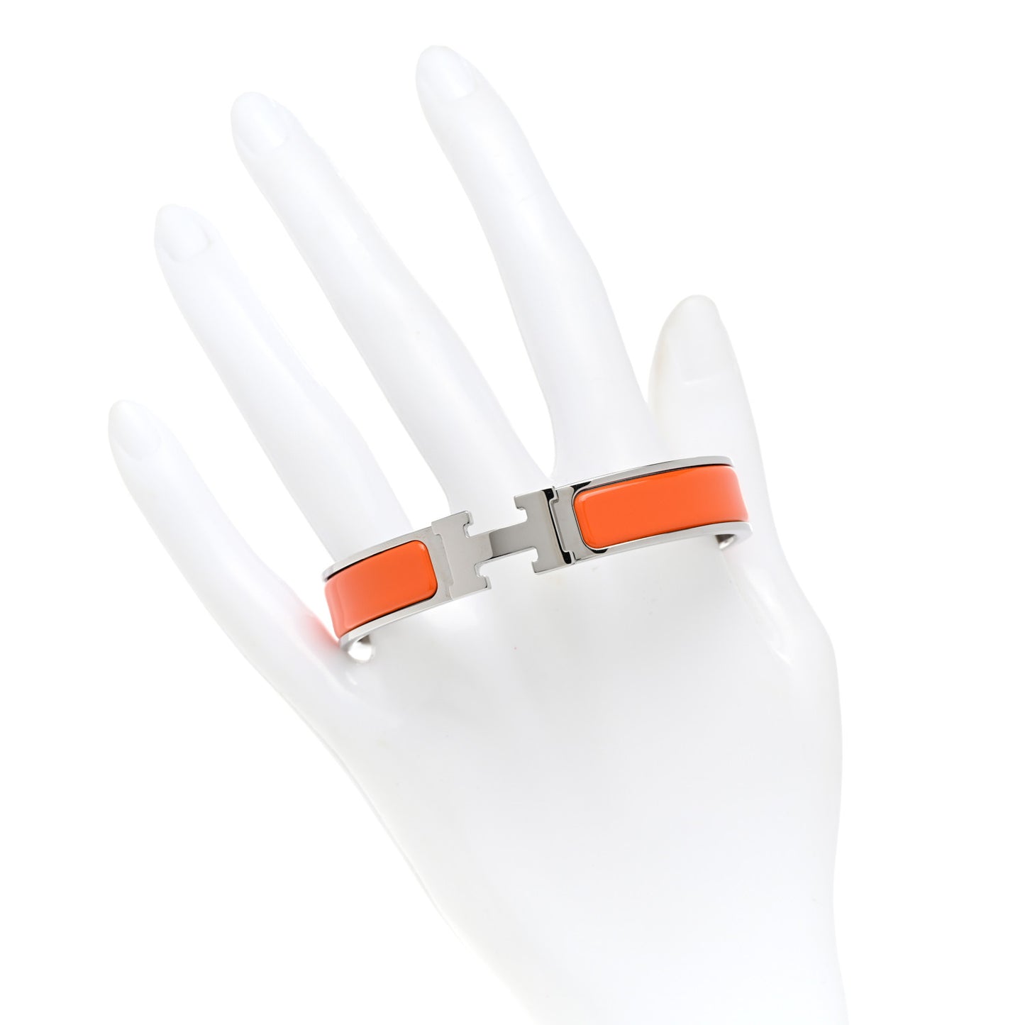 Enamel Narrow Clic Clac H Bracelet PM Orange
