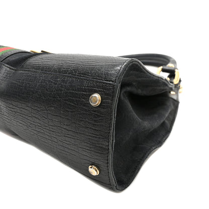 Gucci Monogram Web Junco Shoulder Bag Black 10 of 12
