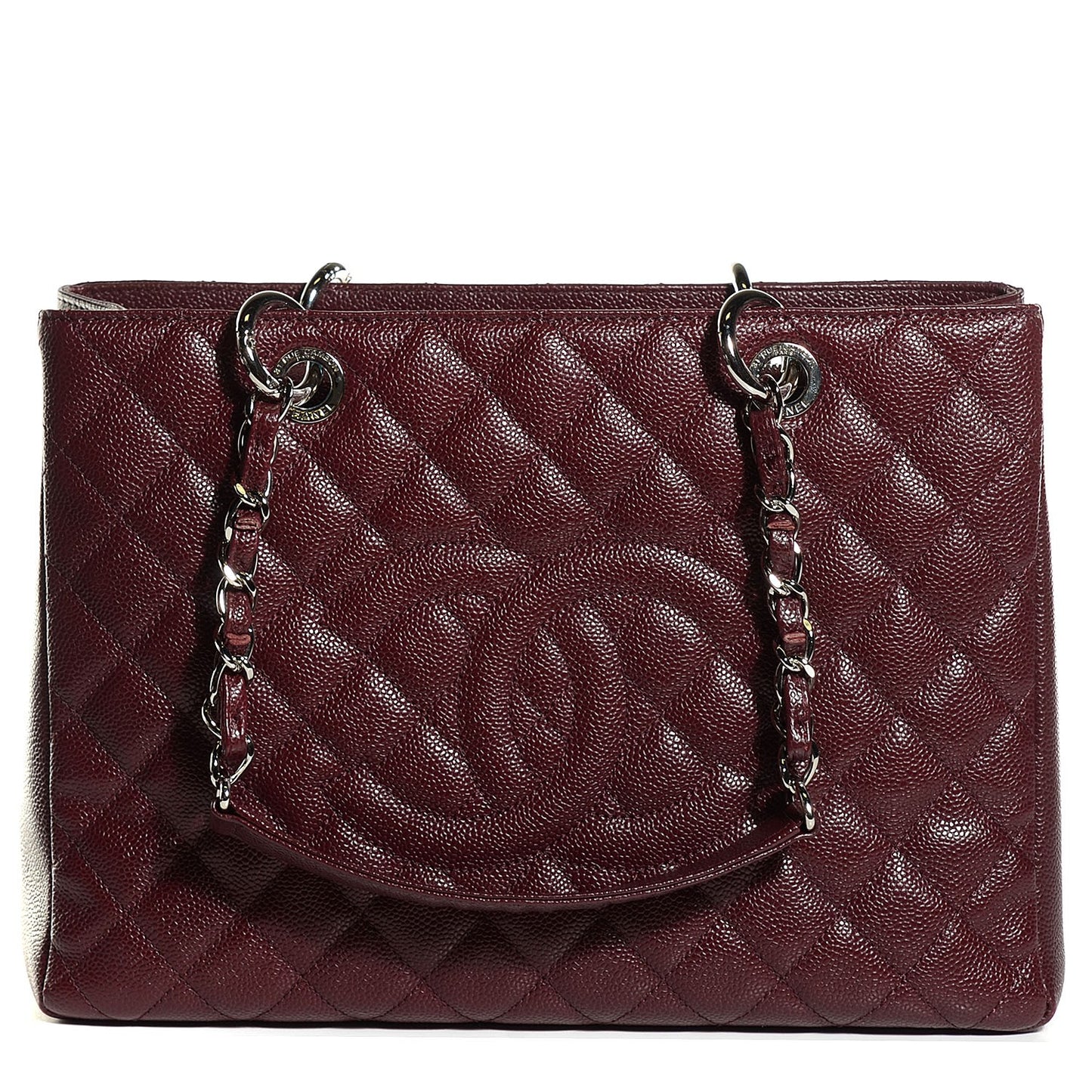 Caviar Quilted Grand Shopping Tote GST Bordeaux