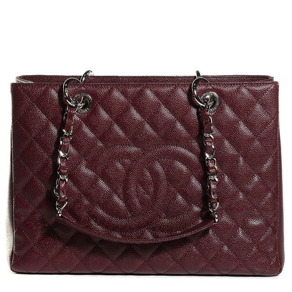 Chanel Caviar Quilted Grand Shopping Tote GST Bordeaux 1 of 8