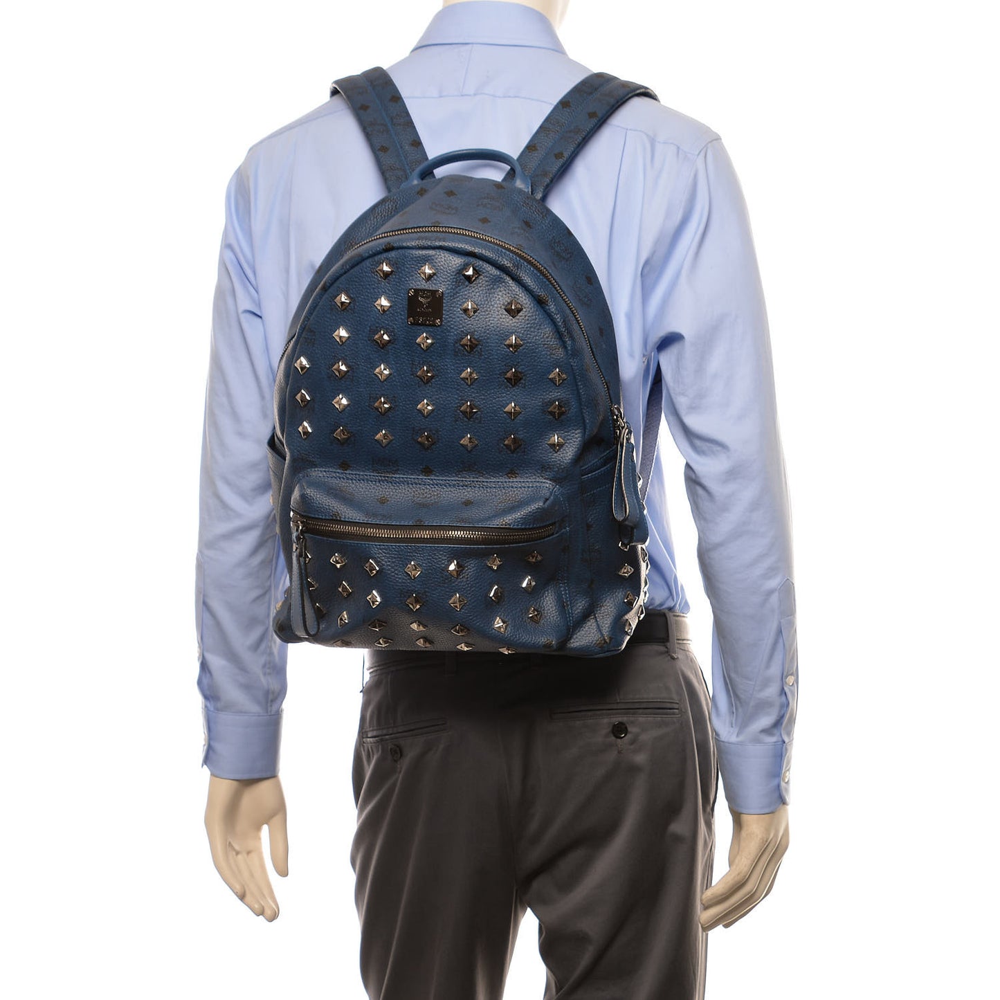 Visetos Medium Studded Stark Backpack Navy Blue