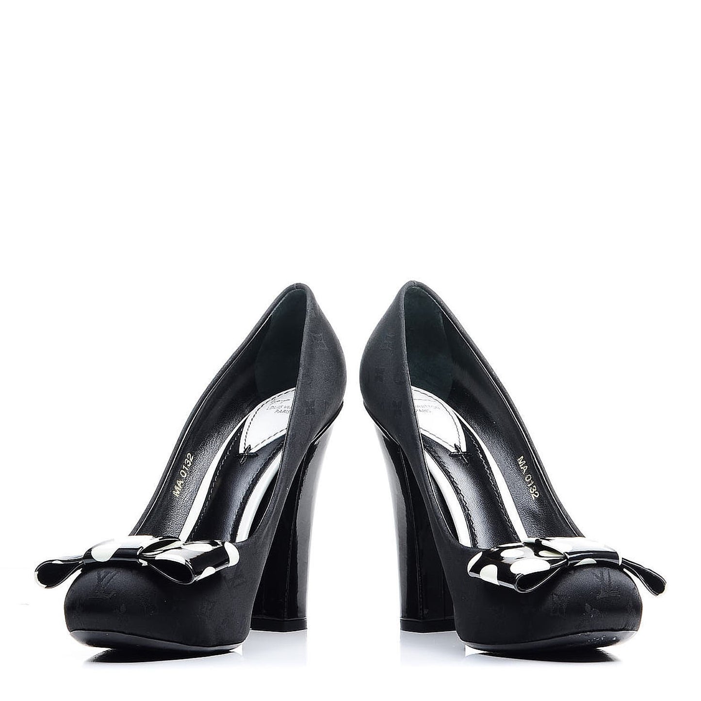 Satin Patent Kusama Infinity Dots Pumps 38 Black White