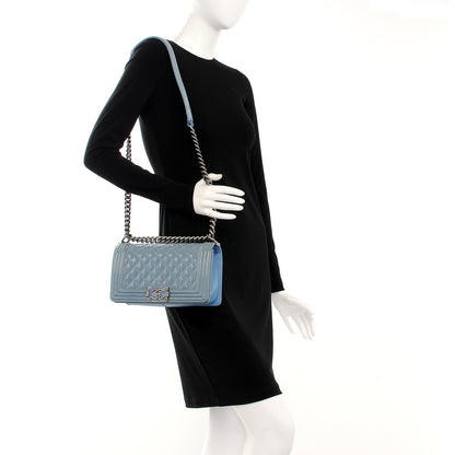 Chanel Patent Calfskin Medium Boy Flap Light Blue 2 of 11