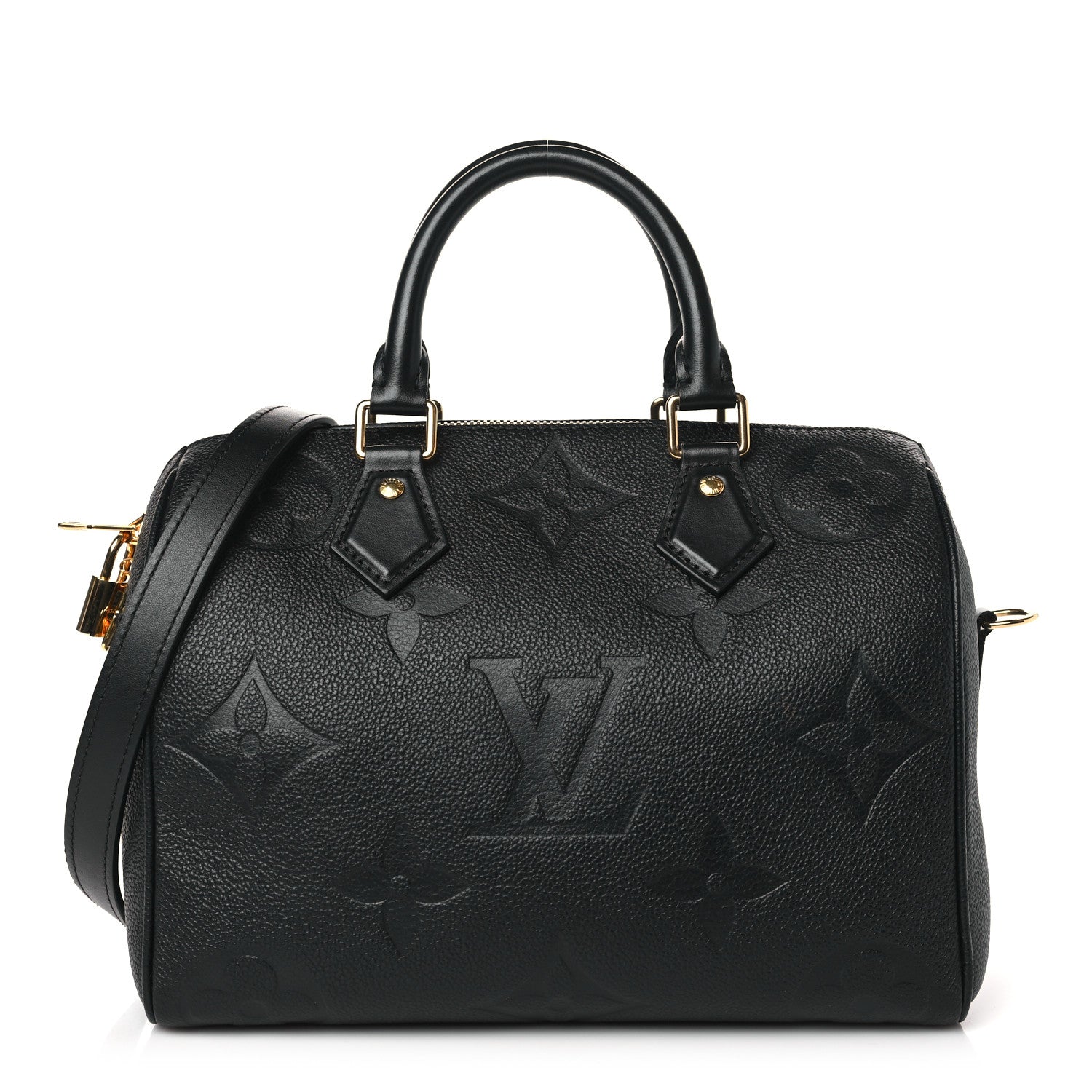 Louis Vuitton Empreinte Monogram Giant Speedy Bandouliere 25 Black 1 of 10