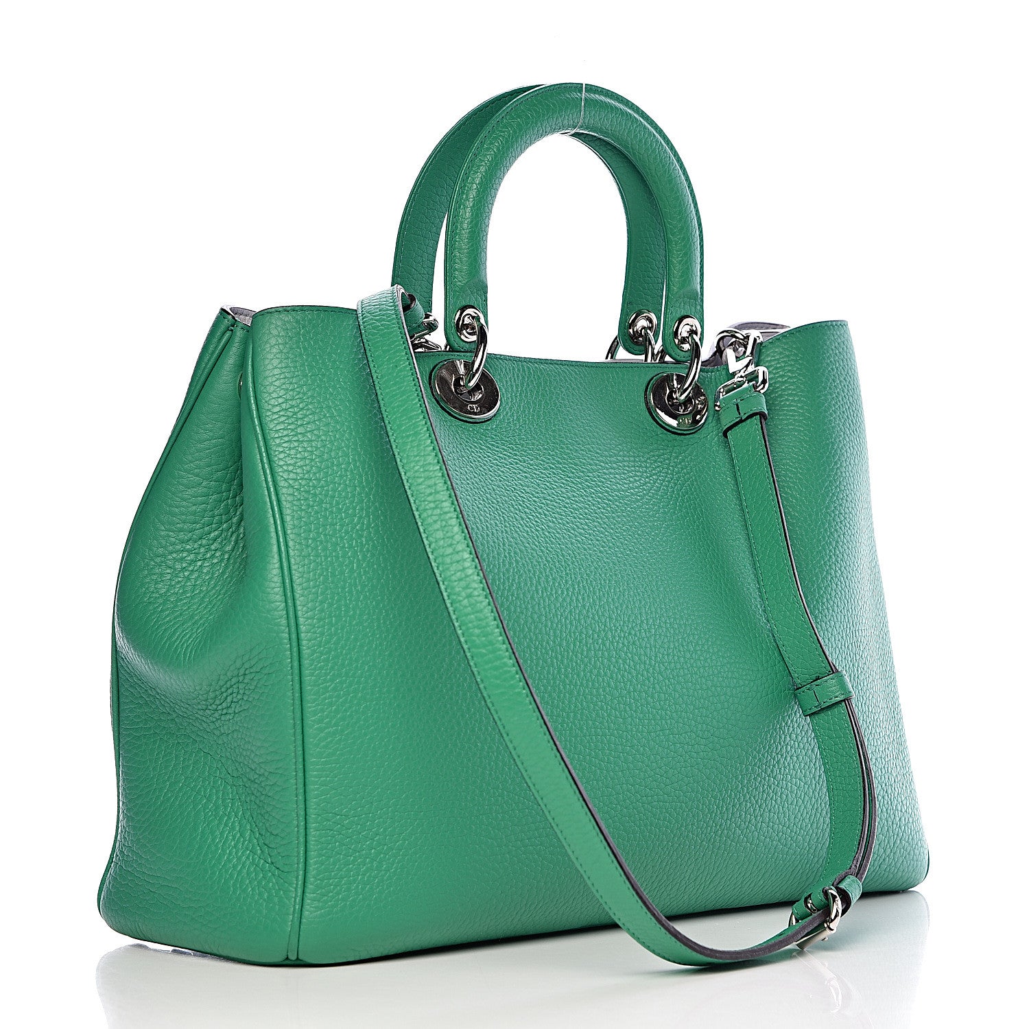 Christian Dior Bullcalf Large Diorissimo Tote Green 5 of 12