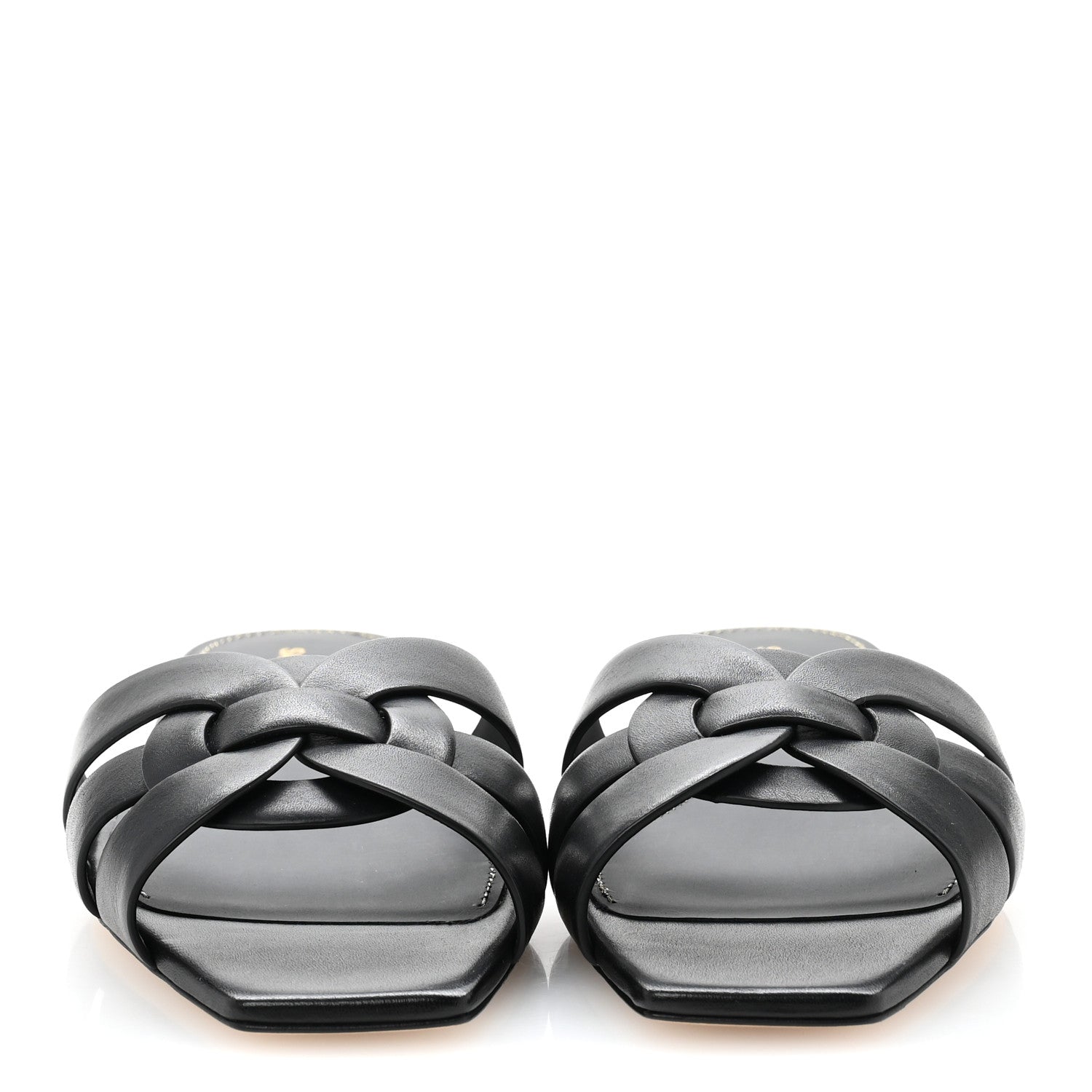 Saint Laurent Calfskin Tribute 05 Slide Sandals 36.5 Black 3 of 10