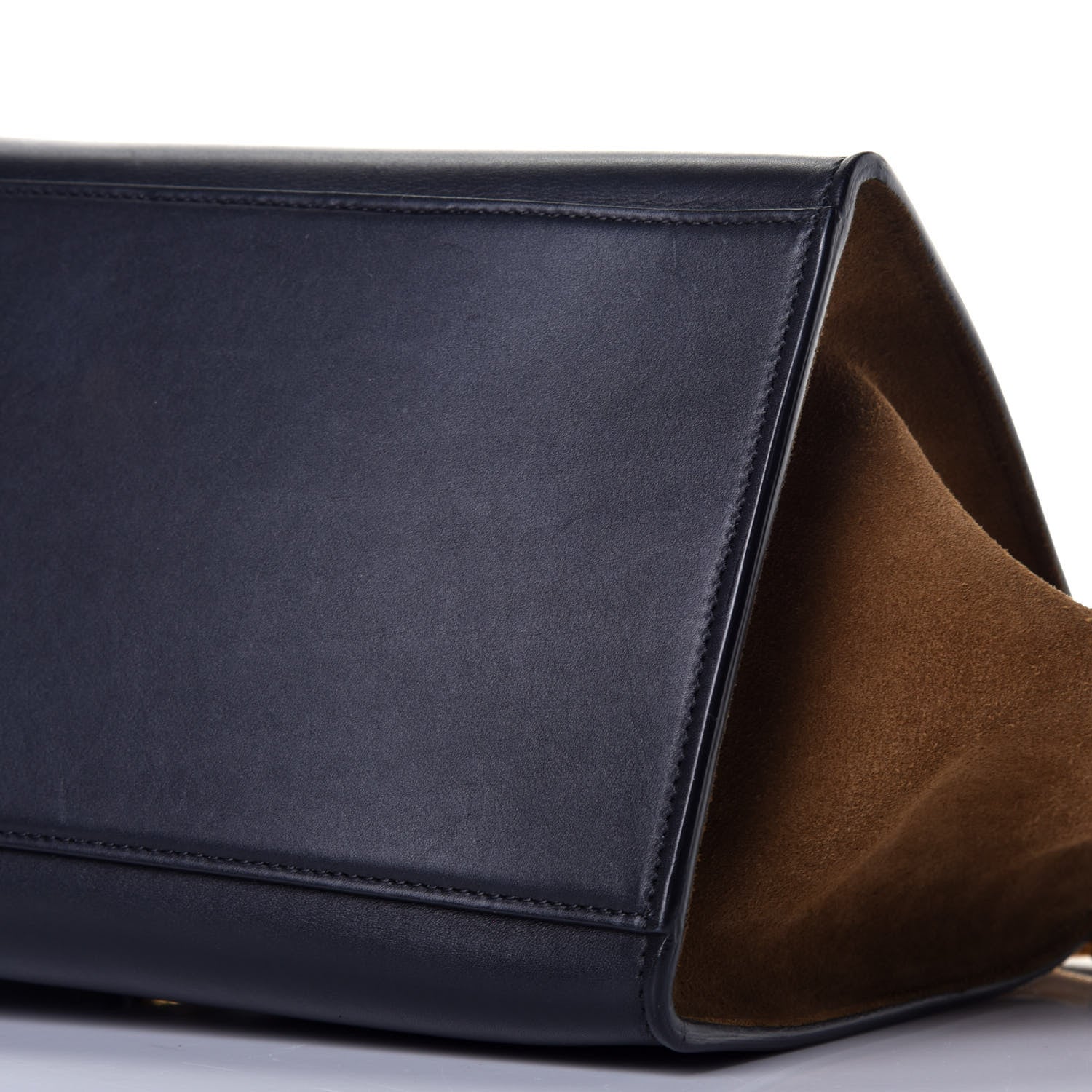 Celine Smooth Calfskin Suede Small Tri-Color Cream Black Brown 9 of 9