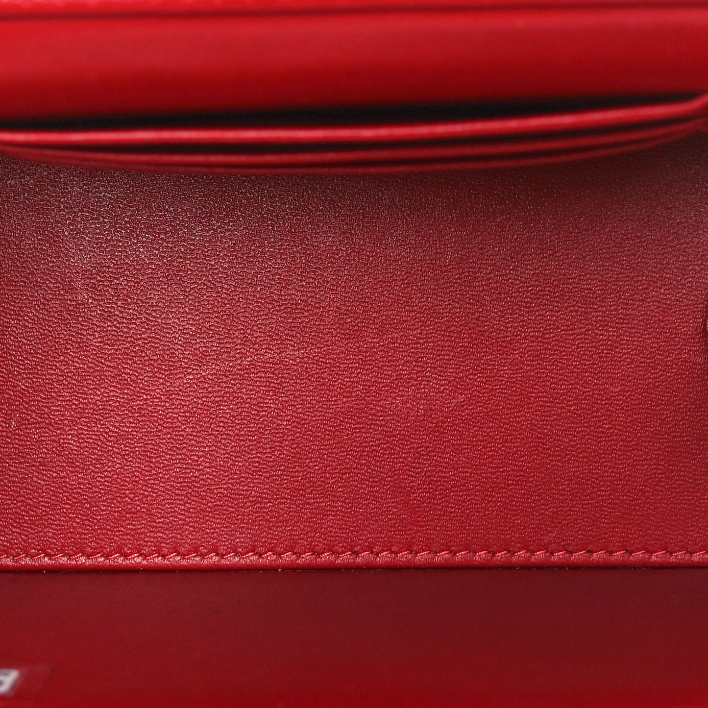 Lambskin Quilted Small Pillow Crush Vanity Case With Chain Dark Red