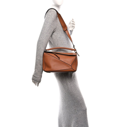 Loewe Calfskin Medium Puzzle Bag Tan 3 of 21