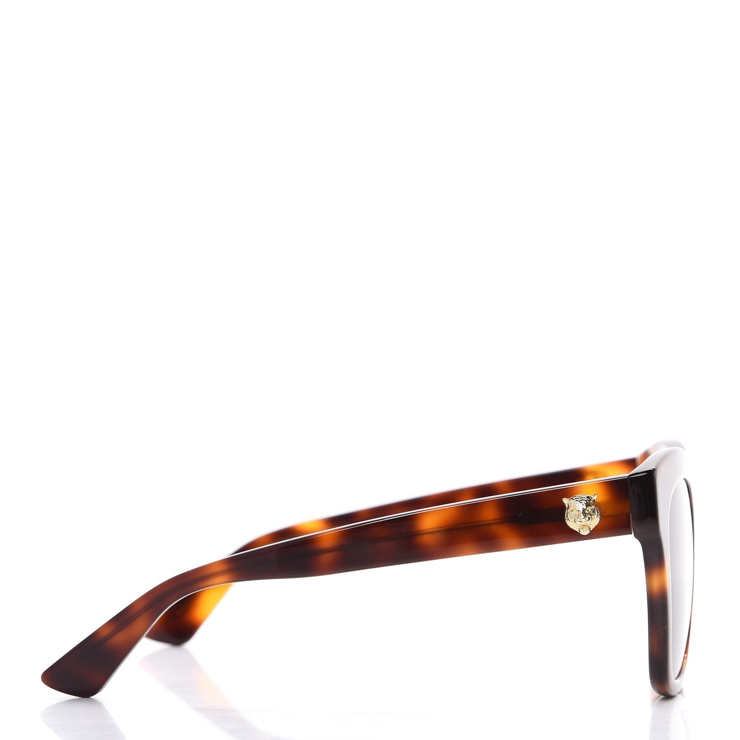 Gucci Acetate Square Frame Sunglasses GG0029S Tortoise 3 of 7