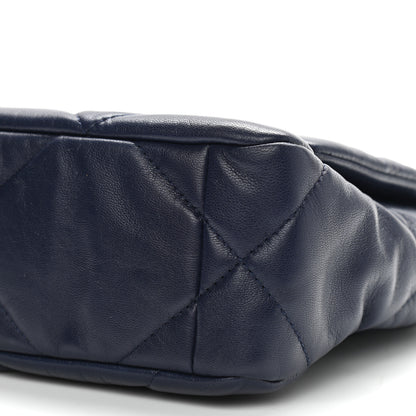 Chanel Lambskin Quilted Medium Chanel 19 Flap Navy Blue 9 of 9