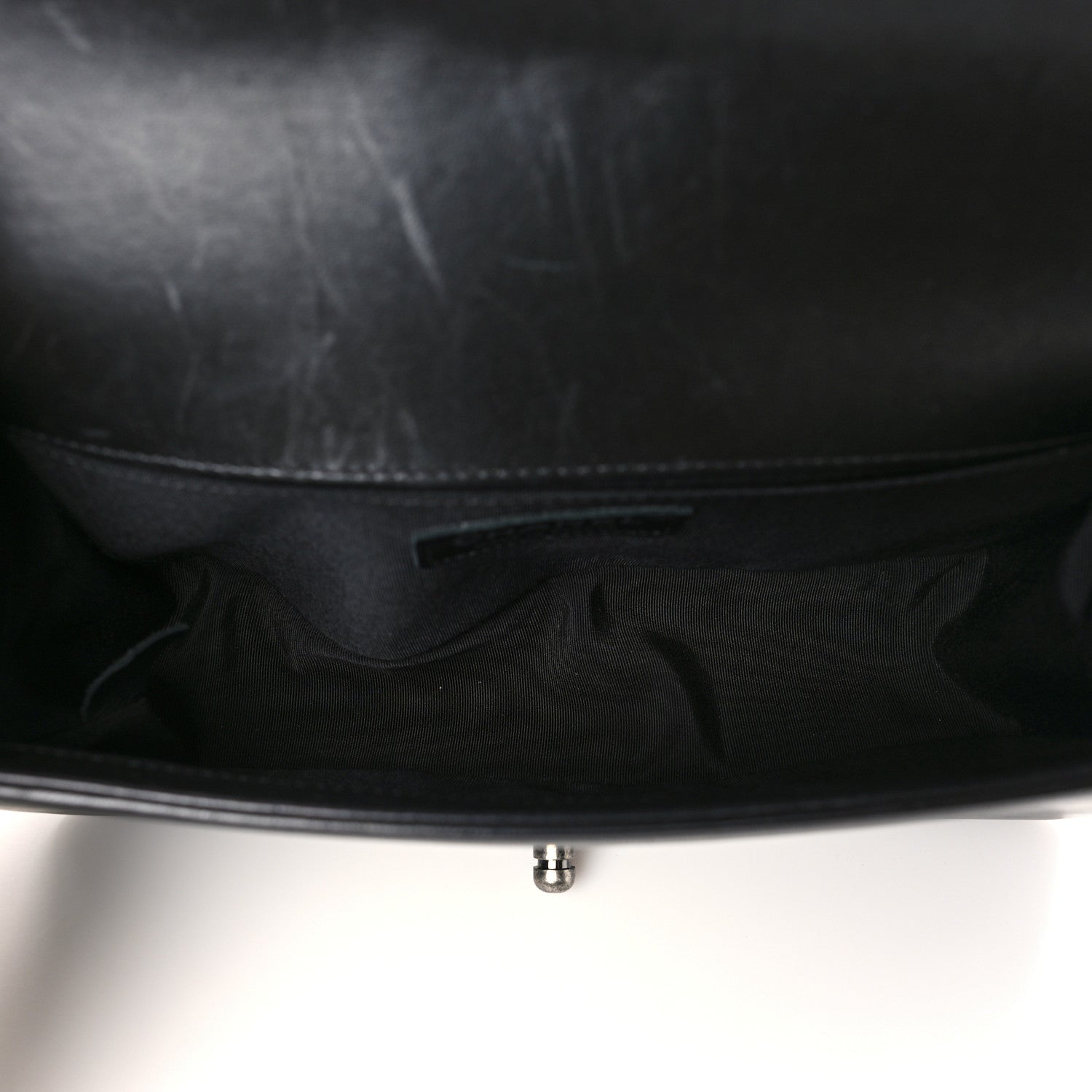 Chanel Calfskin Pleated Medium Boy Flap Black 5 of 9