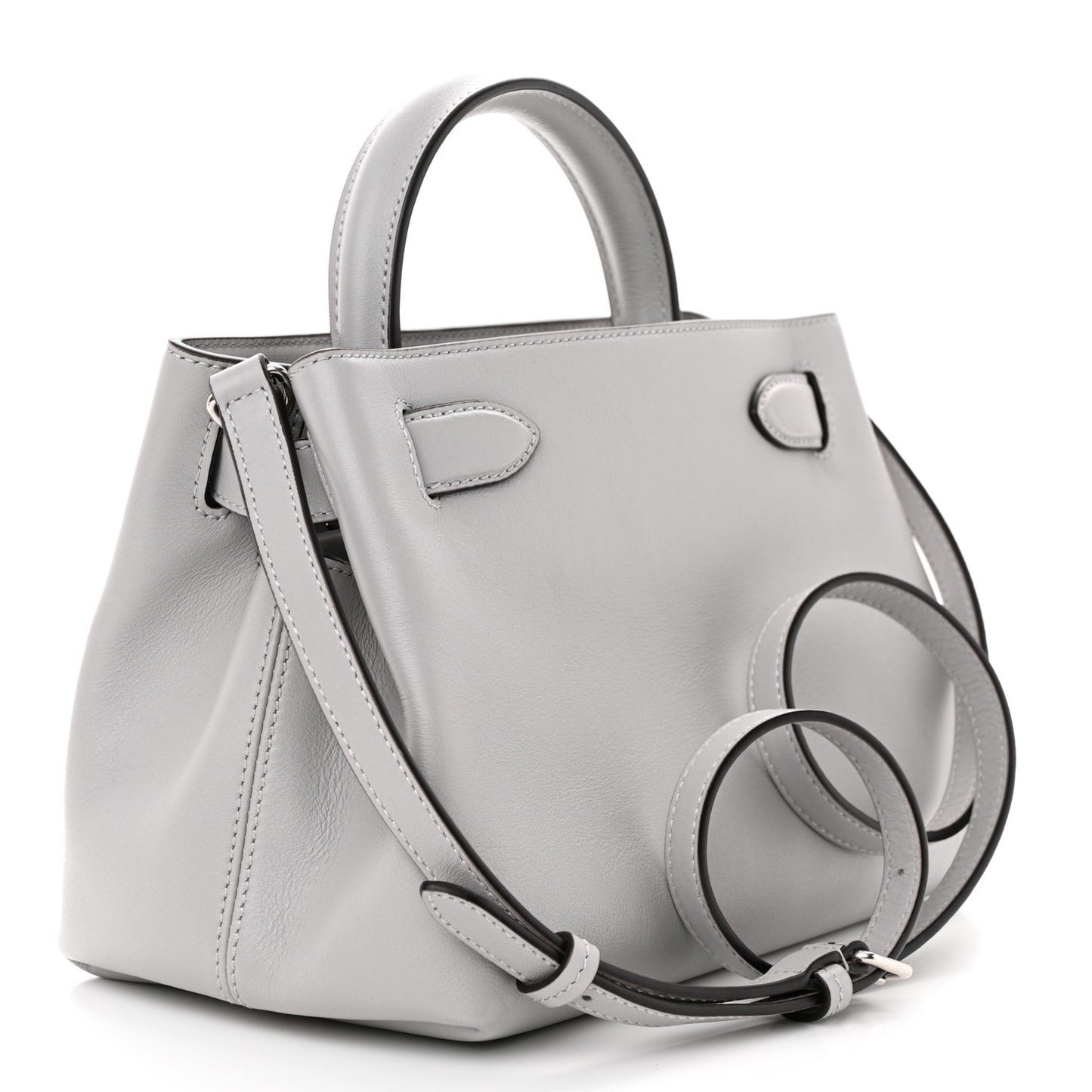 Silky Calfskin Medium Islington Pale Grey