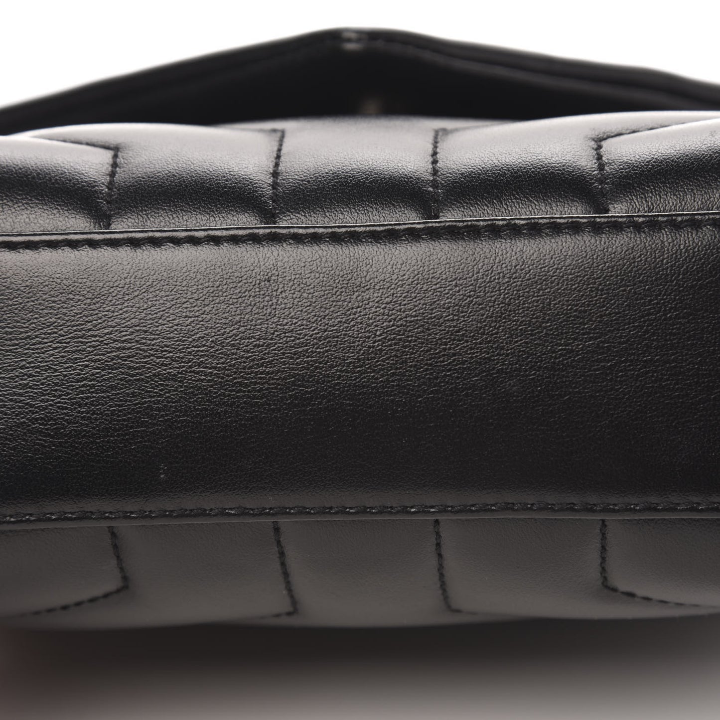 Calfskin Y Quilted Monogram Toy Loulou Crossbody Bag Black