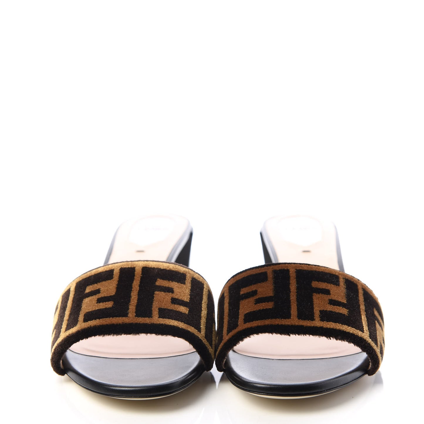 Velvet FF Slide Sandals 38.5 Tobacco