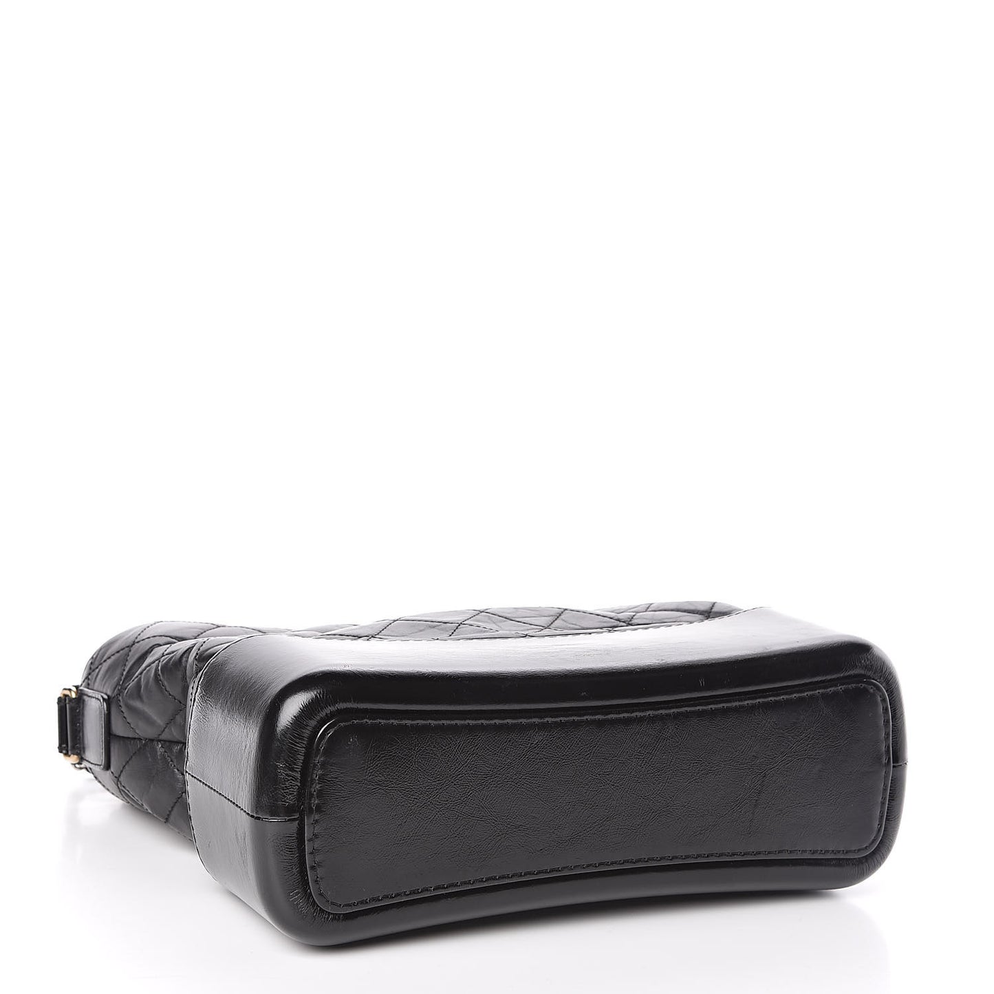 Aged Calfskin Quilted Medium Gabrielle Hobo Black