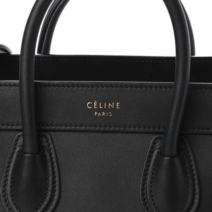 Celine Smooth Calfskin Nano Luggage Black 9 of 9