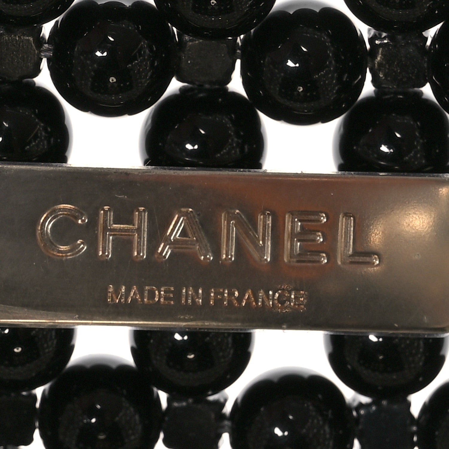 Chanel Crystal Pearl Beaded Mini Rectangular Flap Black White 6 of 10