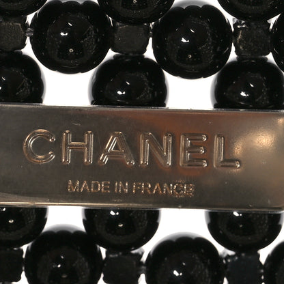 Chanel Crystal Pearl Beaded Mini Rectangular Flap Black White 6 of 10