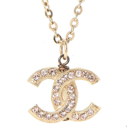 Chanel Crystal CC Necklace Light Gold 4 of 6