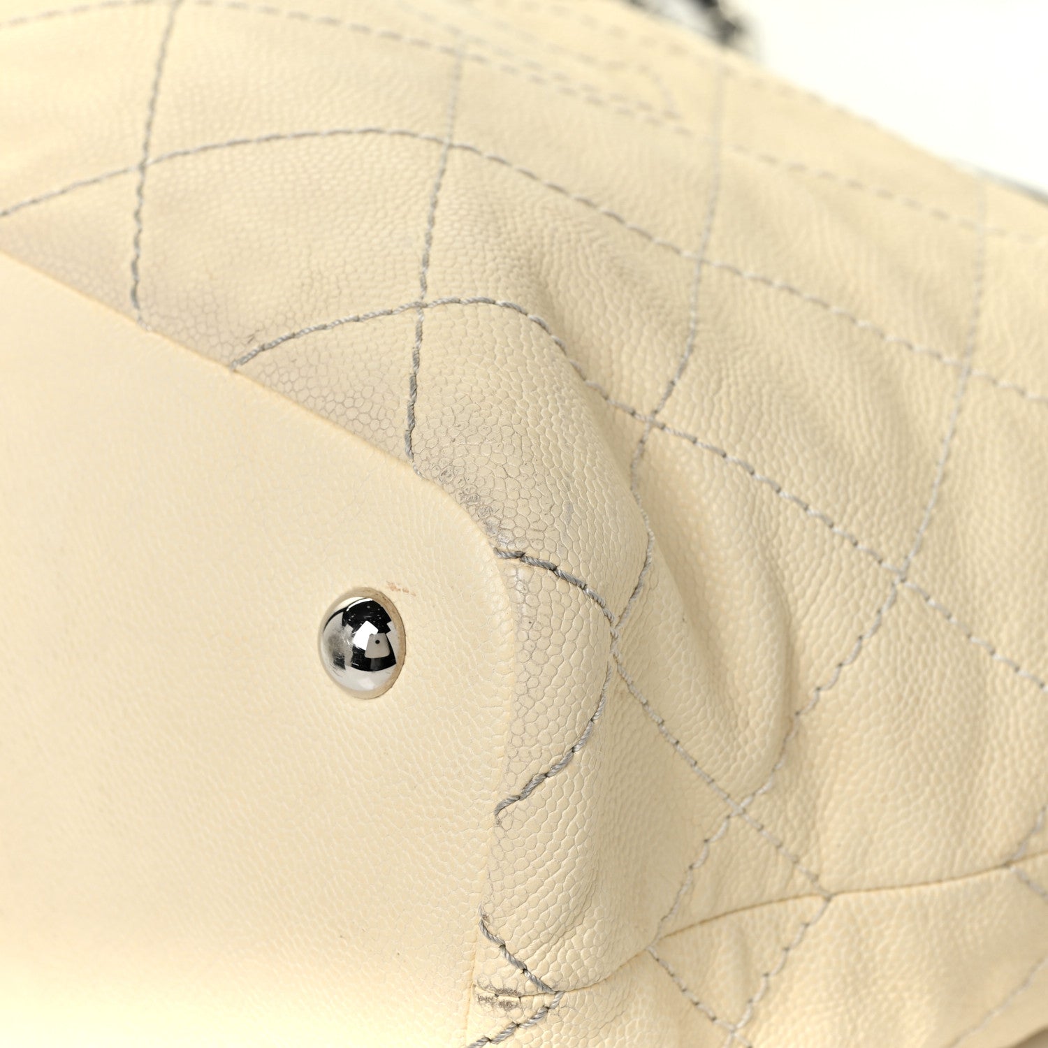 Chanel Grained Calfskin Quilted Small Daily Tote Dark White Black 11 of 16
