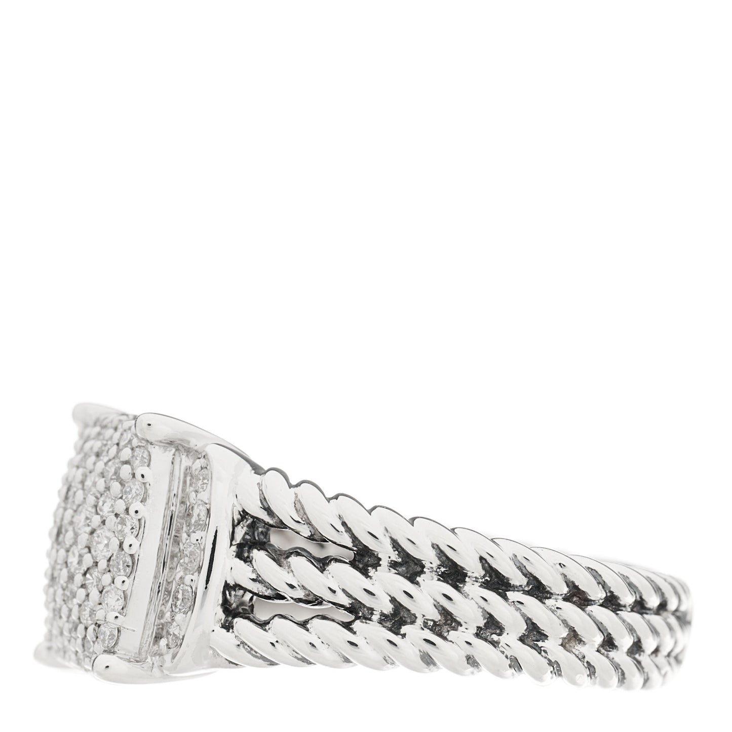Sterling Silver Diamond 10mm Petite Wheaton Ring 54 7