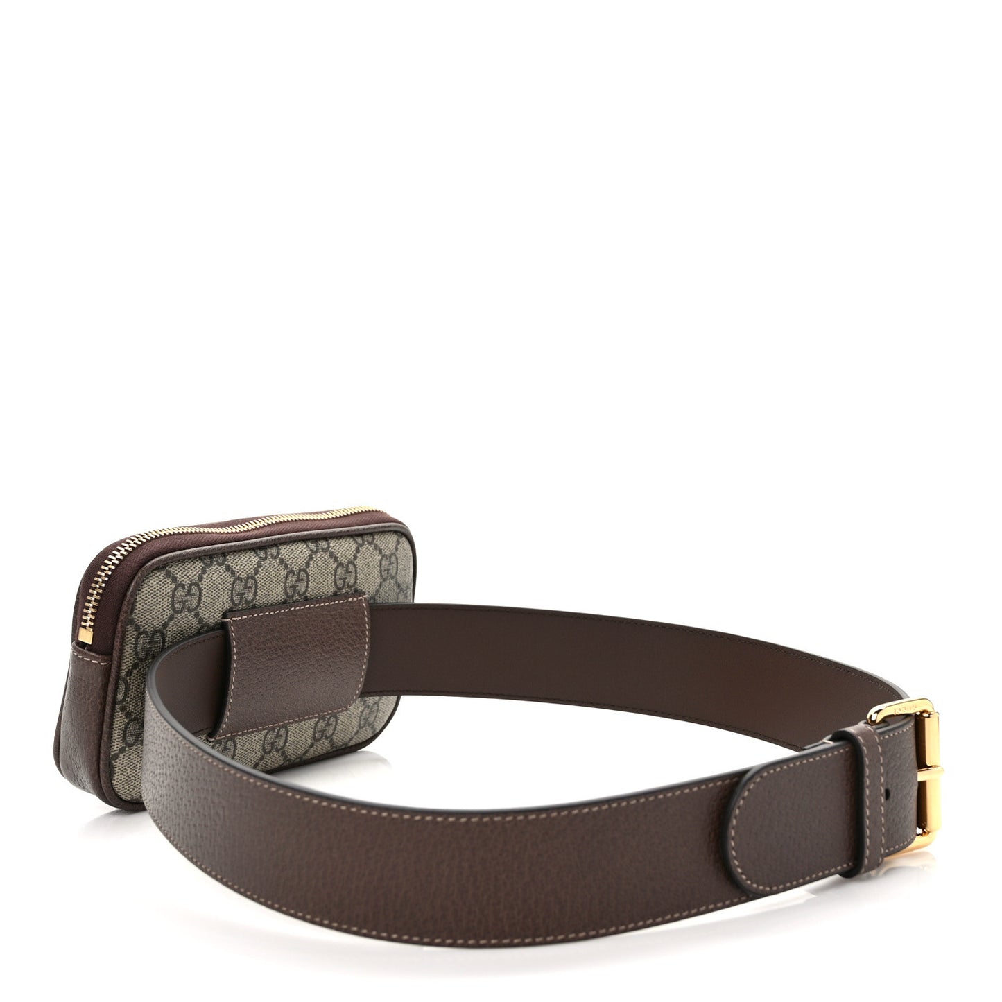 GG Supreme Monogram Ophidia Belted iPhone Case 85 34 Dark Brown