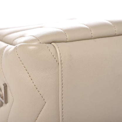 Saint Laurent Calfskin Y Quilted Monogram Small Loulou Bowling Bag Ivory 7 of 10