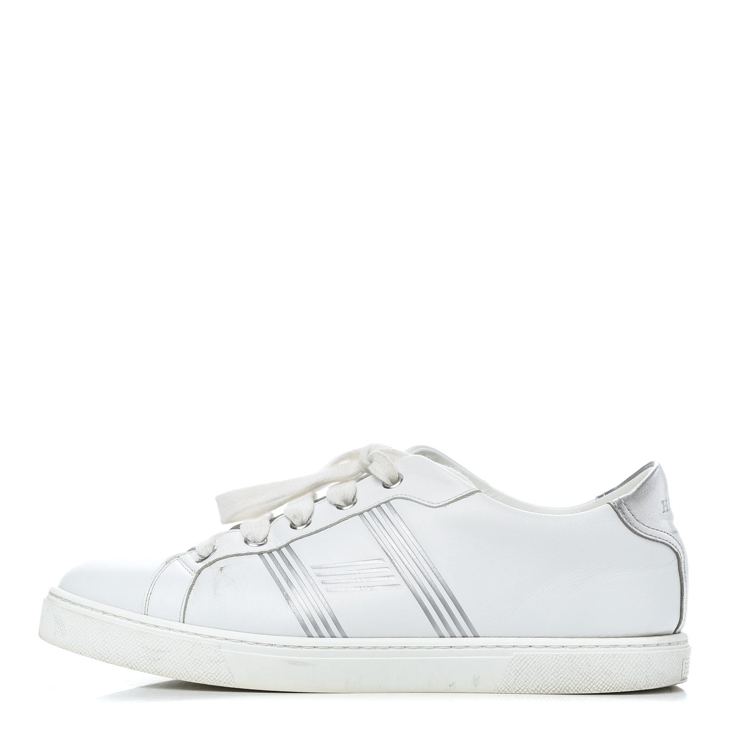 Nappa Womens Avantage Sneakers 39.5 White Argent