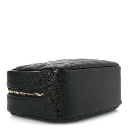 Chanel Caviar Quilted Medium Curvy Pouch Cosmetic Case Black 4 of 11