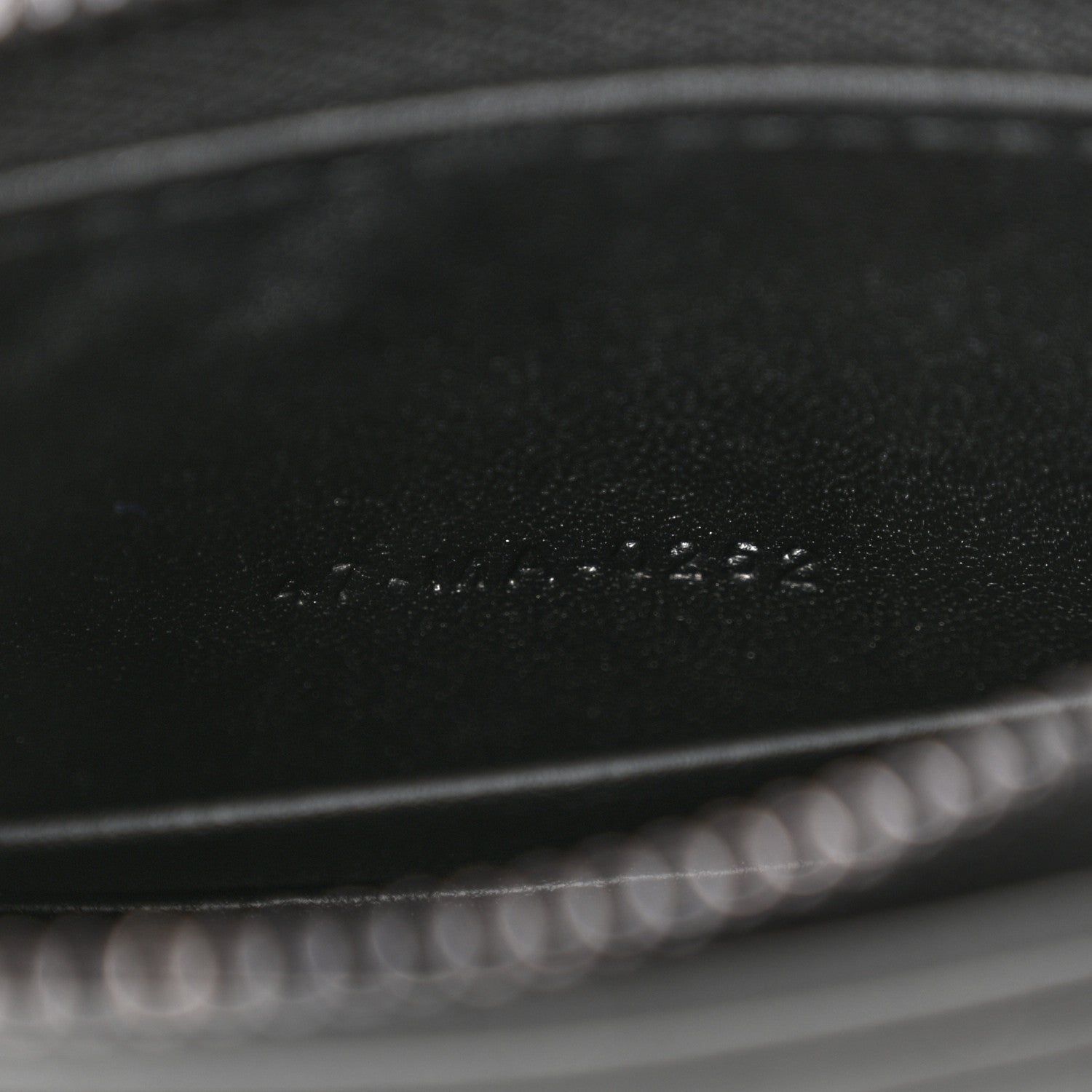 Christian Dior Calfskin Macrocannage Diamond Caro Zipped Pouch With Chain Black 7 of 13