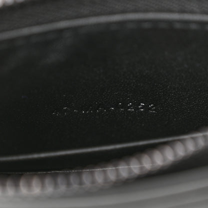 Christian Dior Calfskin Macrocannage Diamond Caro Zipped Pouch With Chain Black 7 of 13