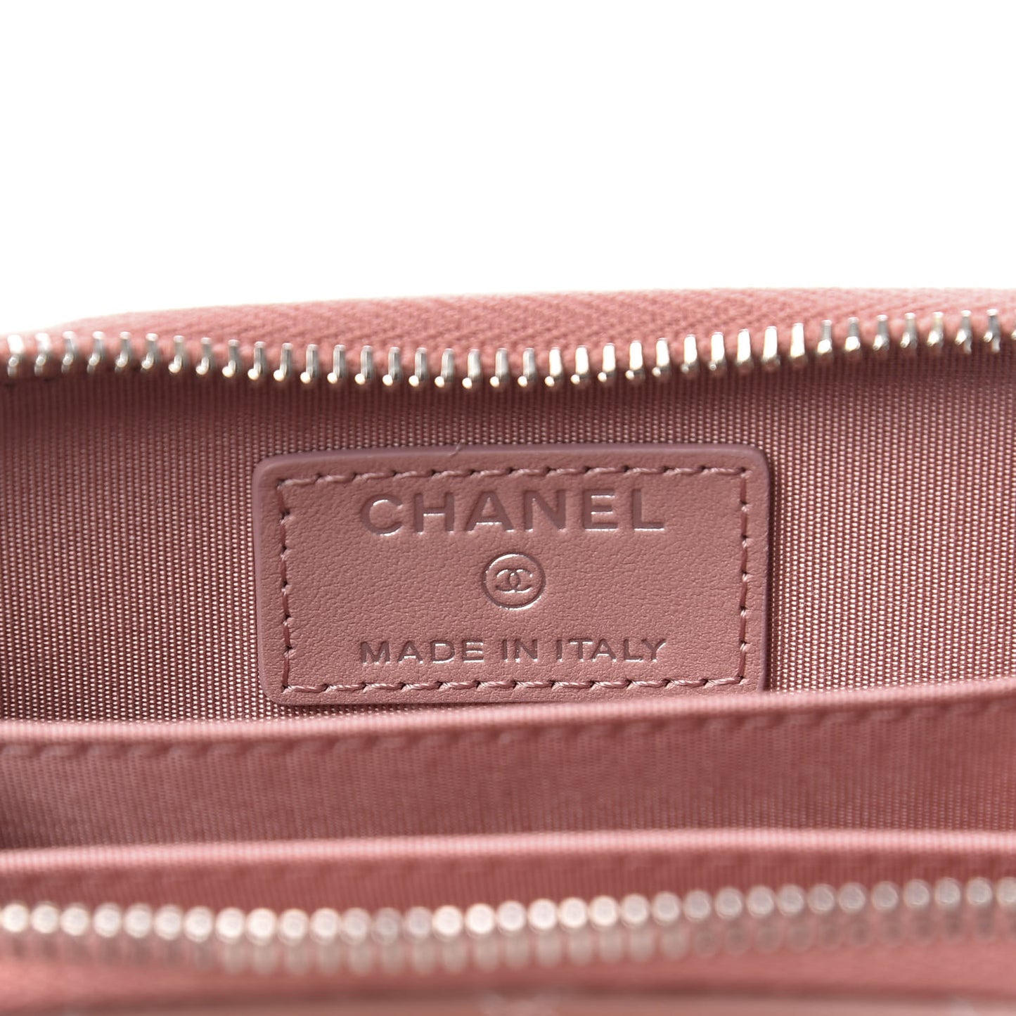 Ombre Patent Calfskin Quilted Small Zip Around Coin Purse Pink White
