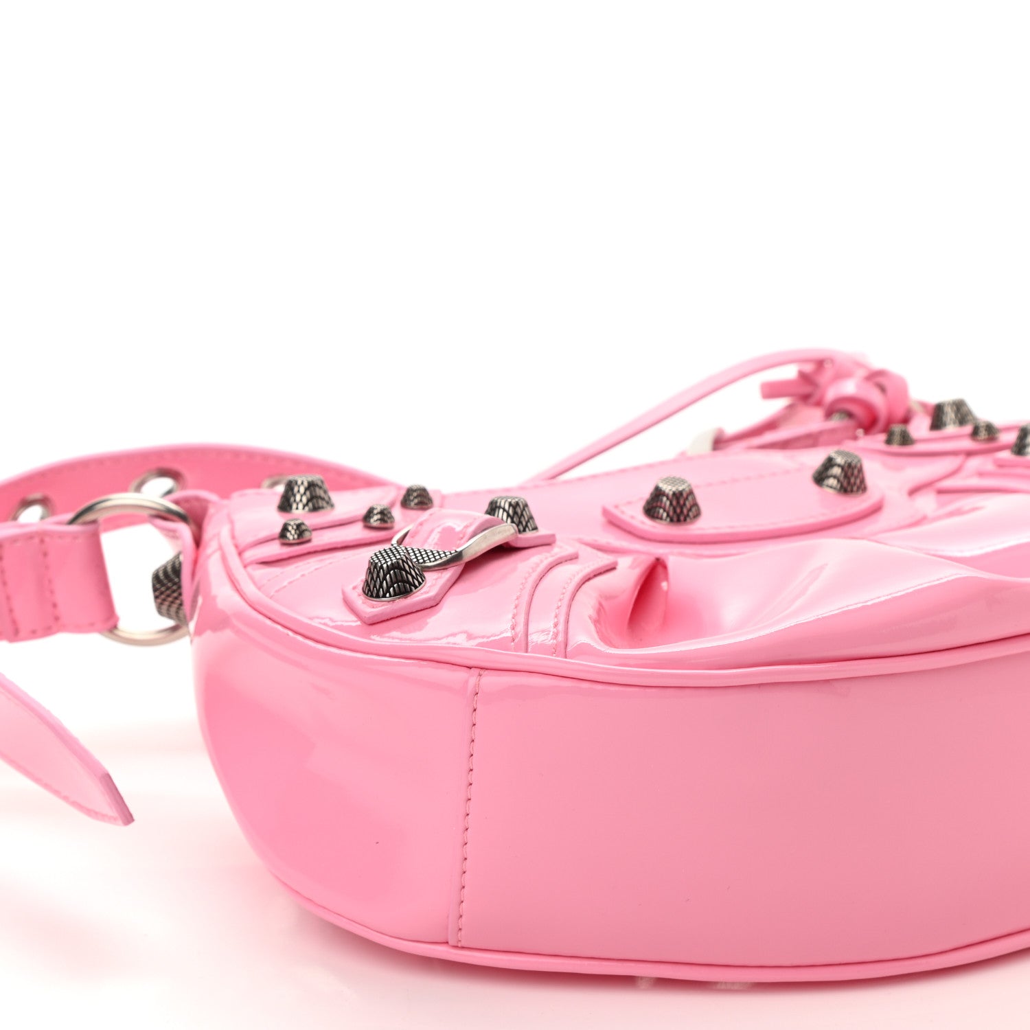 Balenciaga Patent Faux Leather Le Cagole Shoulder Bag XS Sweet Pink 8 of 9