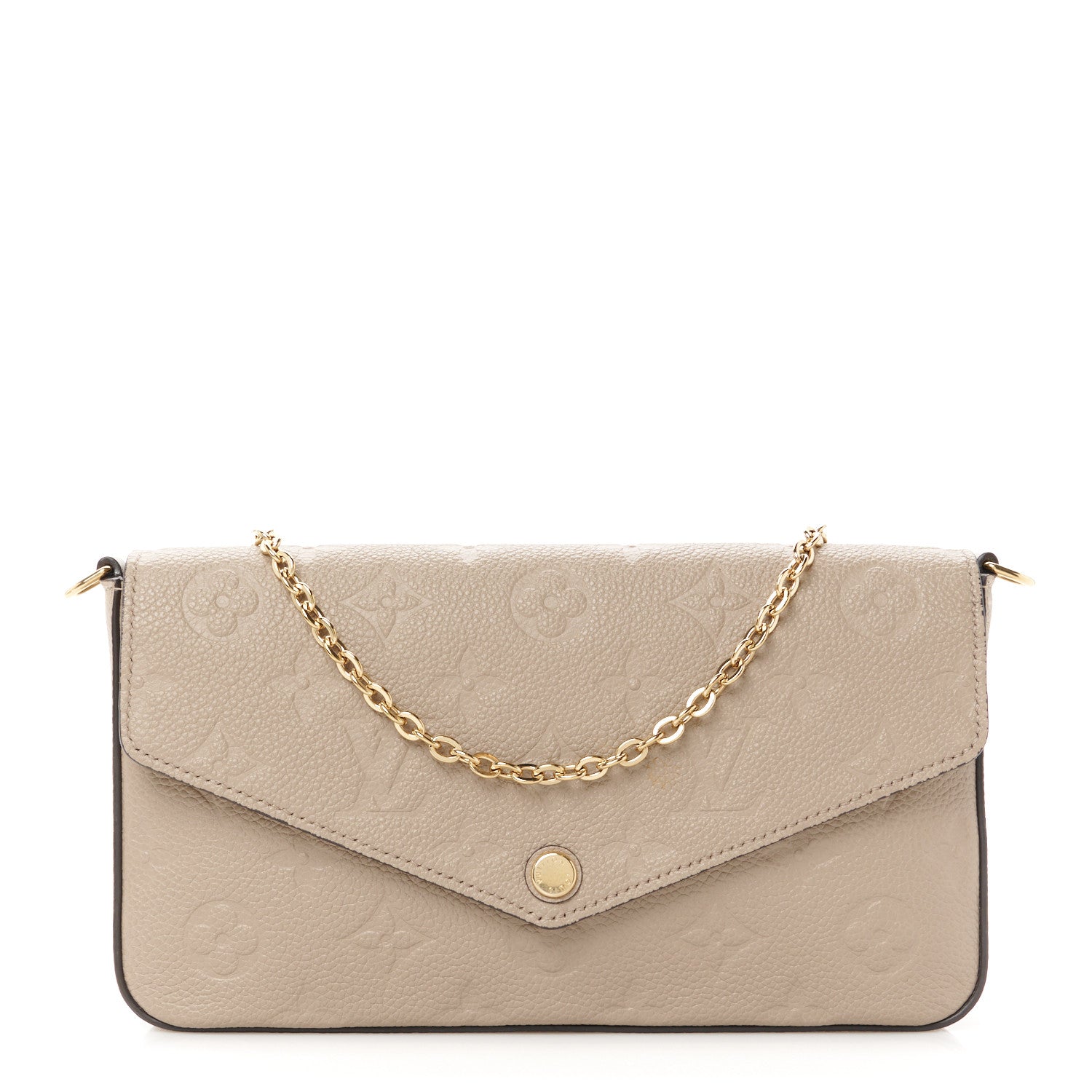 Louis Vuitton Empreinte Pochette Felicie Chain Wallet Tourterelle 1 of 14
