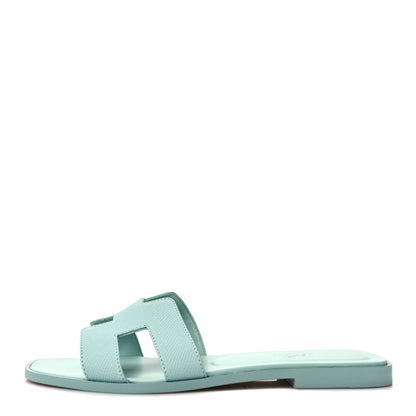 Hermes Epsom Oran Sandals 39 Vert Embrun 1 of 11
