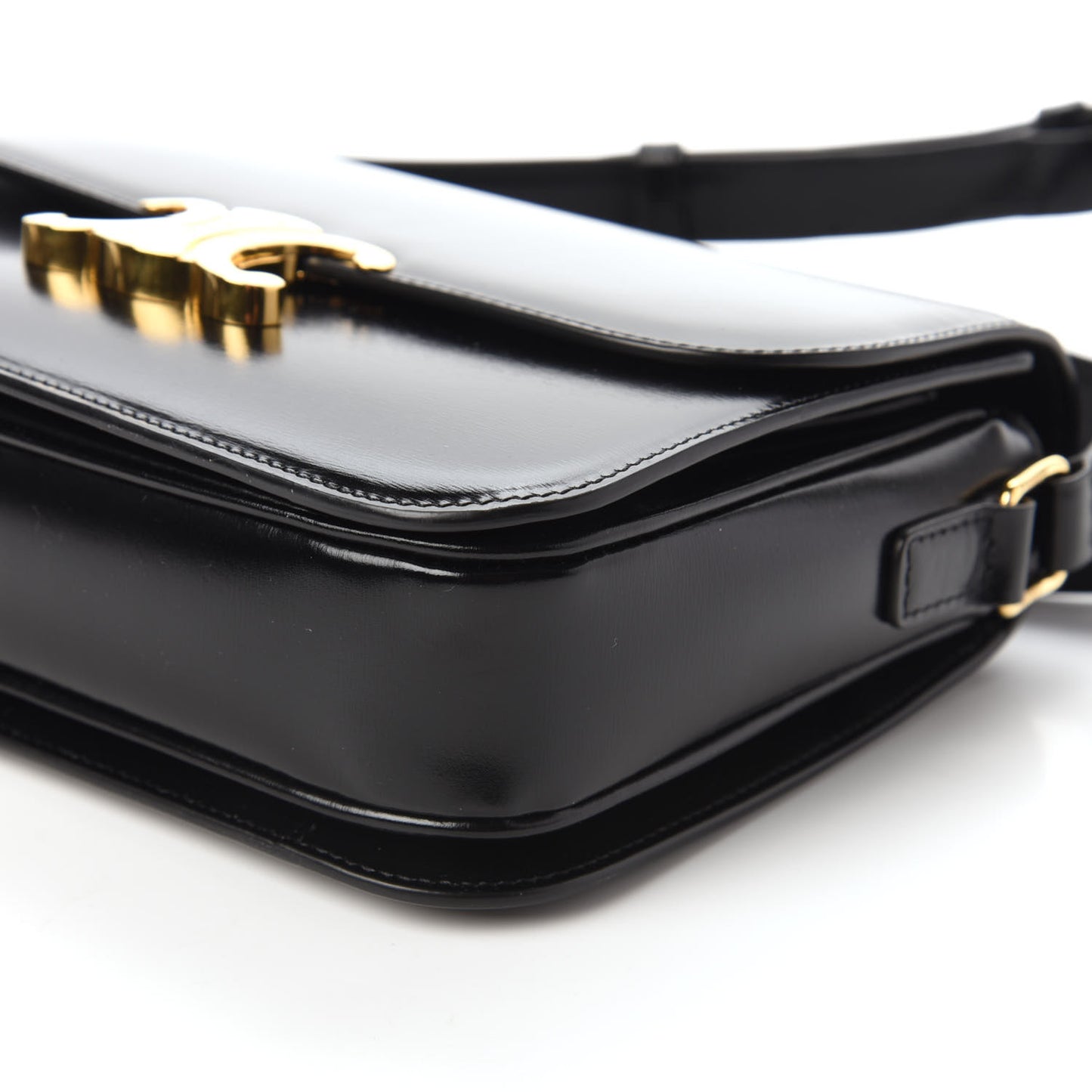 Shiny Calfskin Medium Triomphe Black