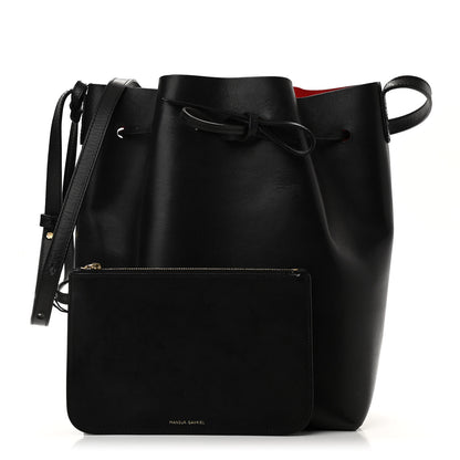 Mansur Gavriel Vegetable Tanned Calfskin Bucket Bag Black Flamma 1 of 13