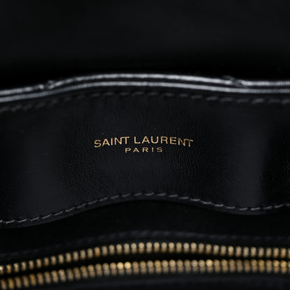 Saint Laurent Calfskin Y Quilted Monogram Medium Loulou Chain Satchel Black 10 of 14
