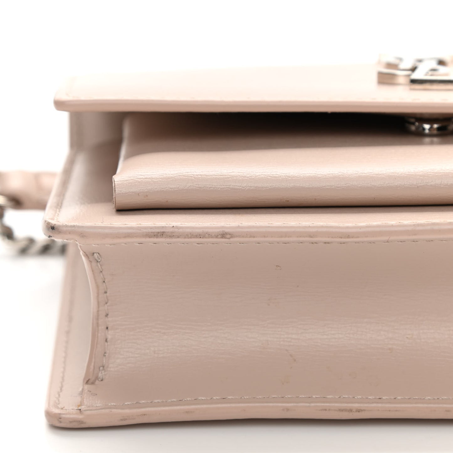 Calfskin Monogram Sunset Chain Wallet Light Pink