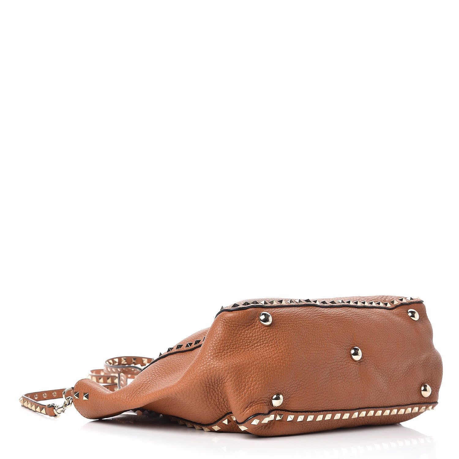 Valentino Garavani Pebbled Calfskin Medium Rockstud Tote Light Cuir 4 of 11