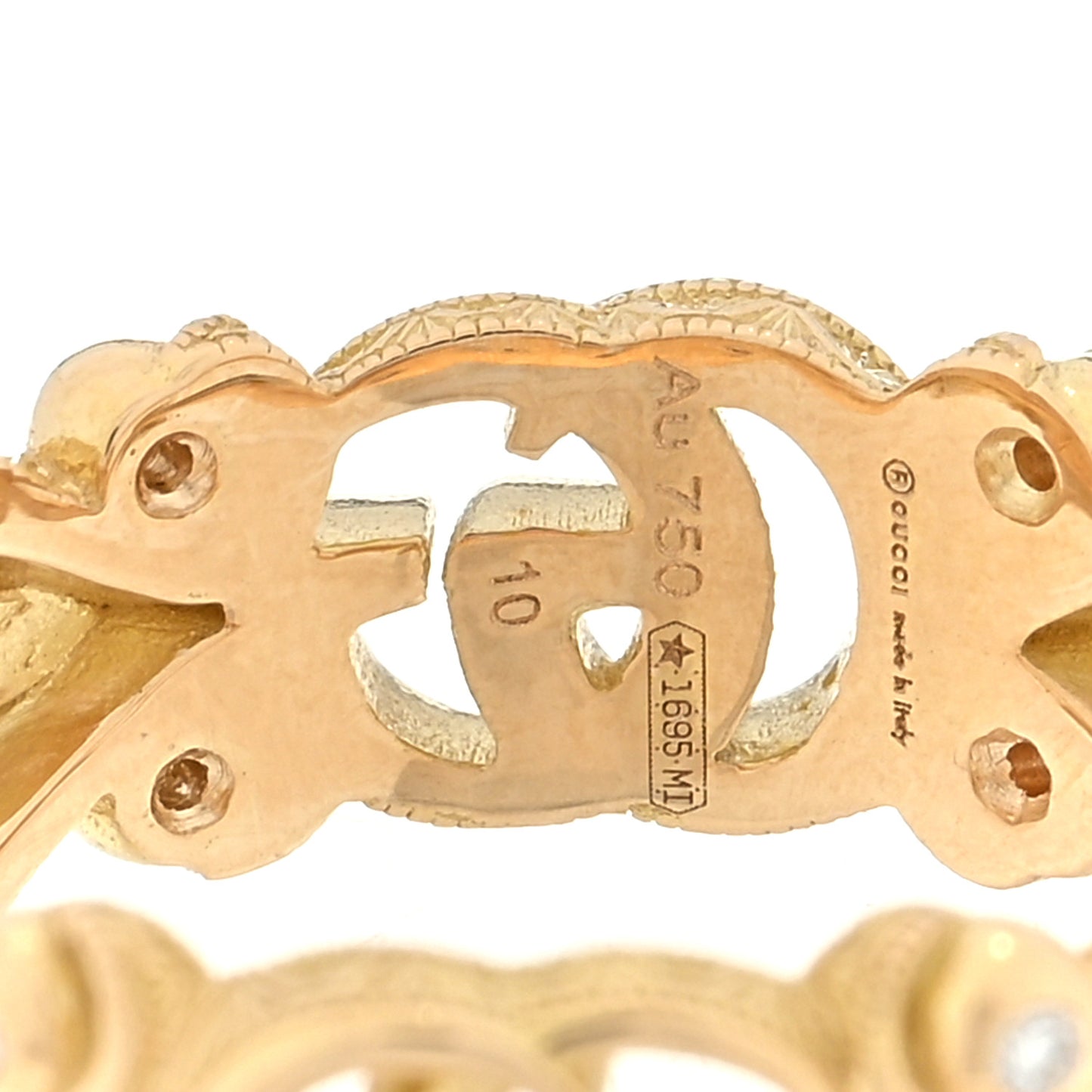 18K Yellow Gold Diamond Flora Ring 50 5.25