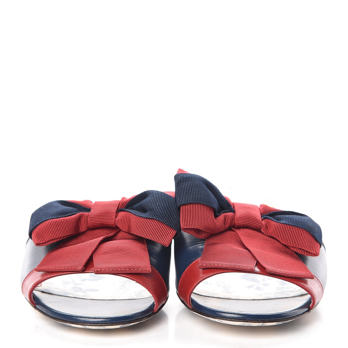 Malaga Kid Sackville Web Bow Slide Sandals 36.5 Navy