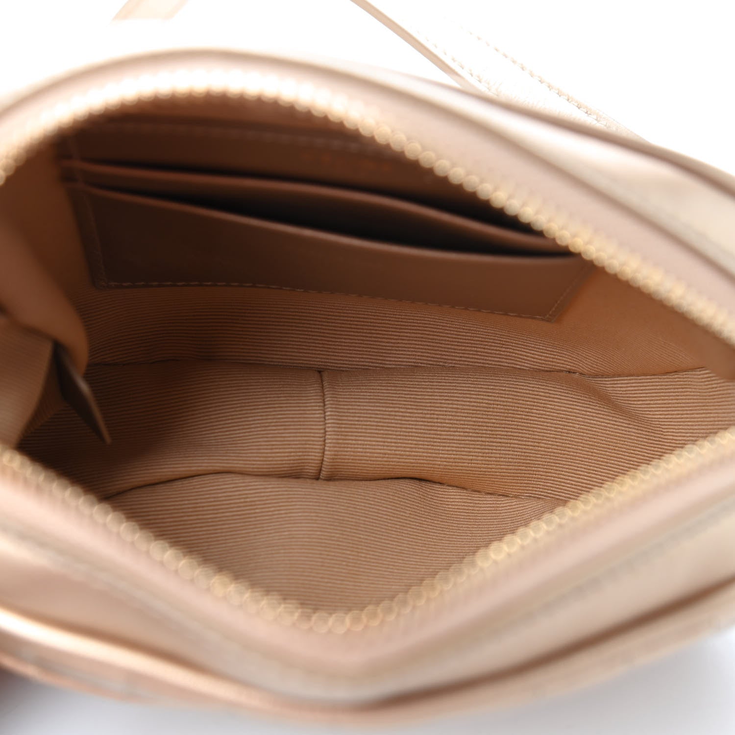Celine Laminated Calfskin Quilted Small C Charm Bag Gold 4 of 5