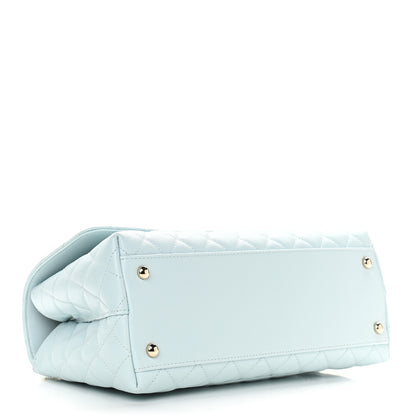 Chanel Caviar Quilted Small Coco Handle Flap Light Blue 4 of 9