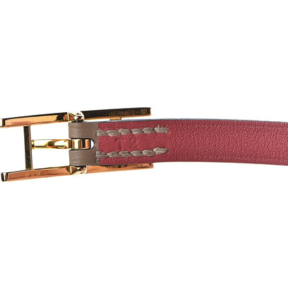 Hermes Swift Behapi Double Tour Bracelet T2 Gris Asphalte Bordeaux 6 of 9