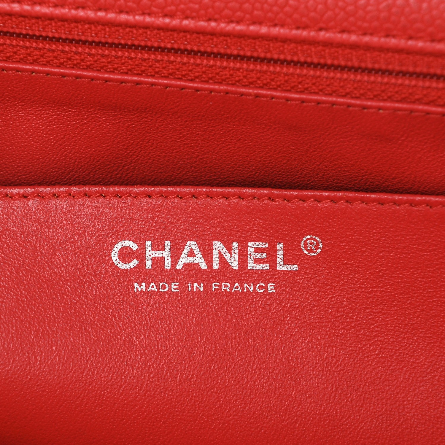 Chanel Washed Caviar Quilted Maxi Single Flap Fuchsia 6 of 7