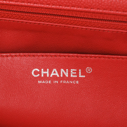 Chanel Washed Caviar Quilted Maxi Single Flap Fuchsia 6 of 7