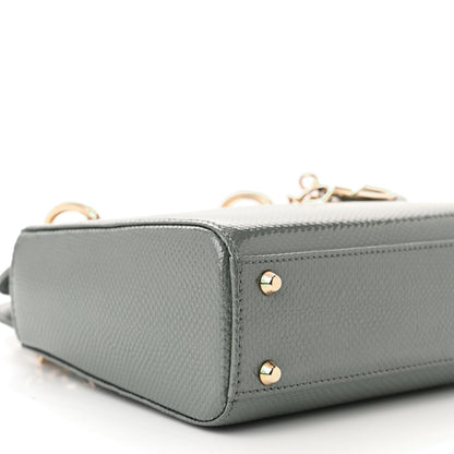 Christian Dior Lizard Mini Lady Dior Light Grey 9 of 11
