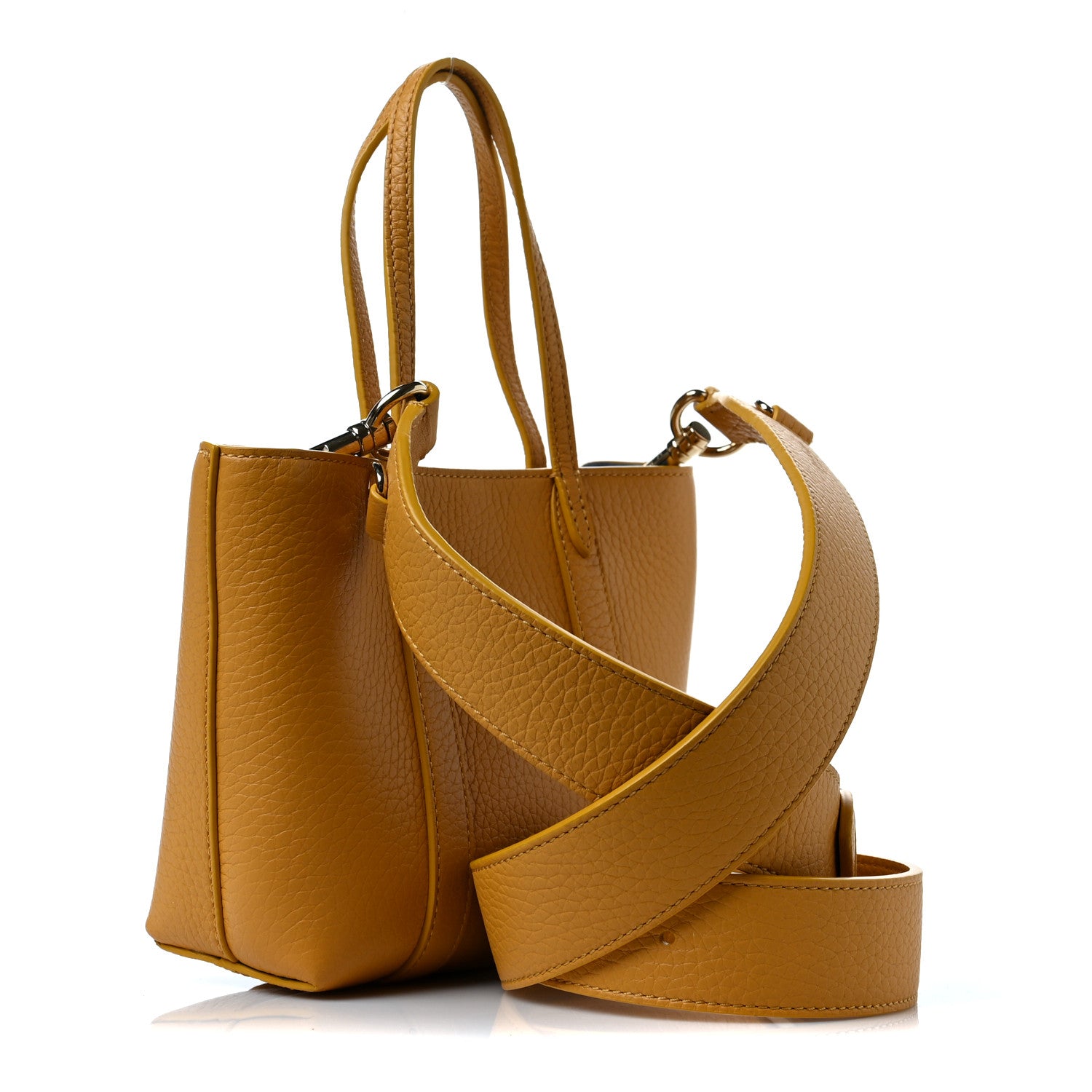 Mulberry Heavy Grain Mini Bayswater Tote Deep Amber 2 of 8
